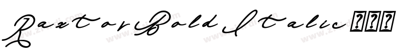 Raxtor Bold Italic字体转换